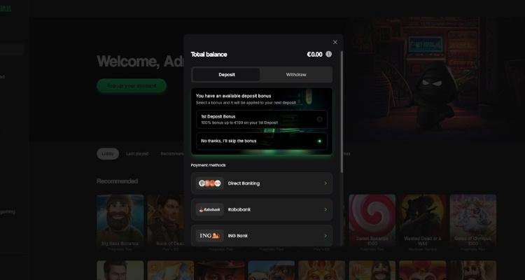 Betninja casino storting