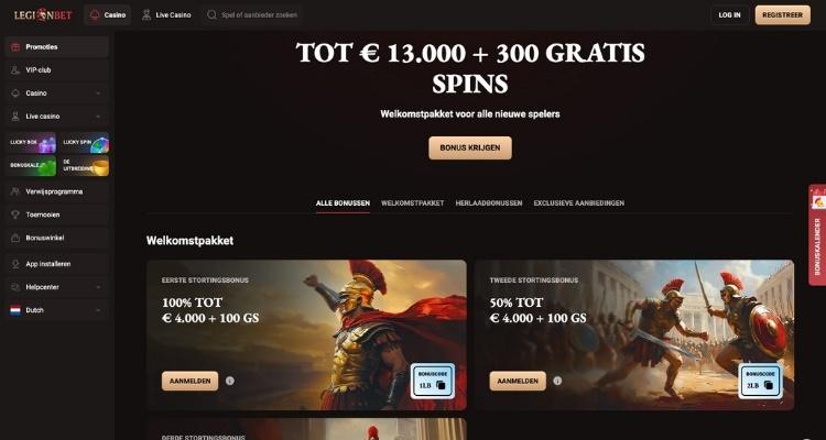 Legionbet casino bonus