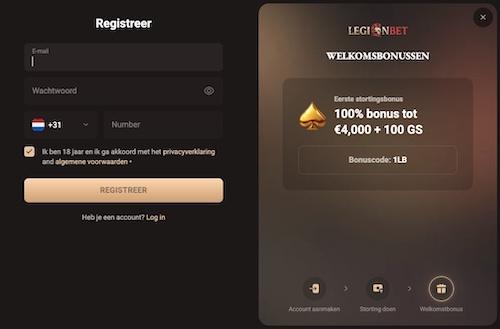 Legionbet Registratie