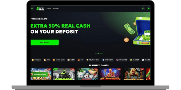 SpinMills casino homepage