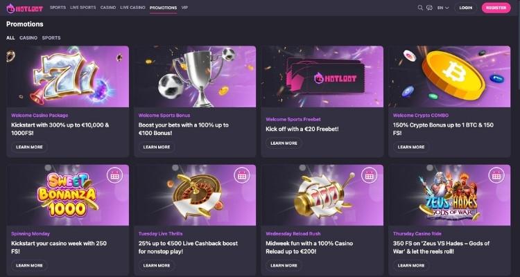 Hotloot casino bonussen