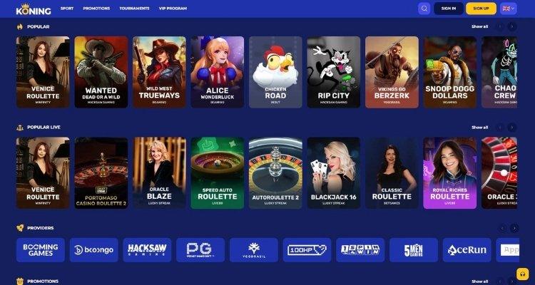 Koning online casino spellen