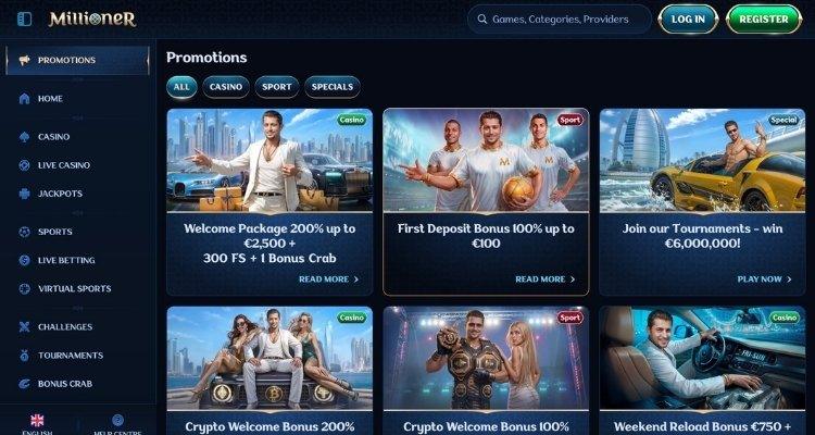 Millioner casino bonussen