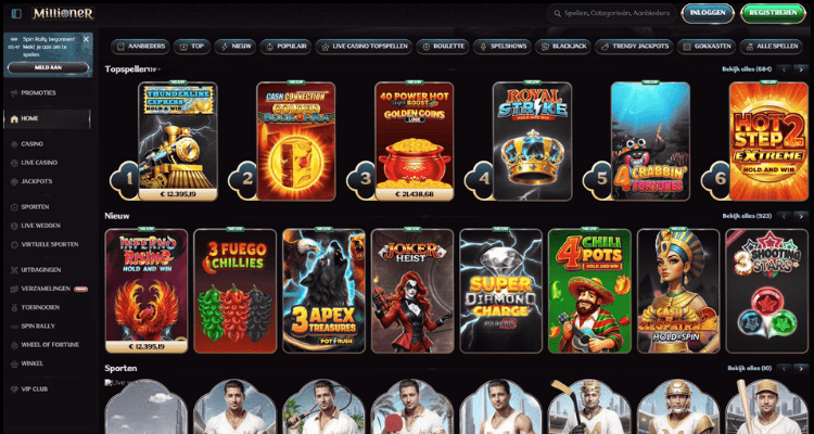 Millioner casinospellen