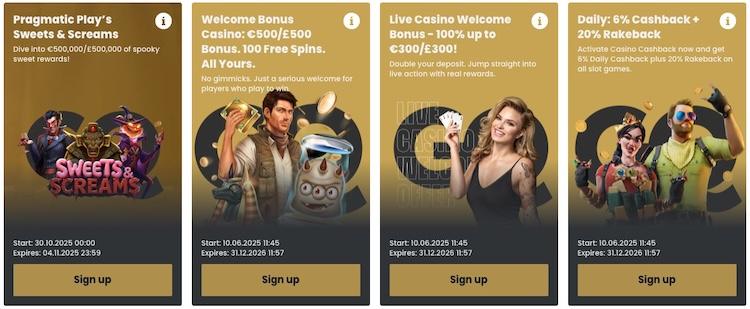 GQbet casino bonussen