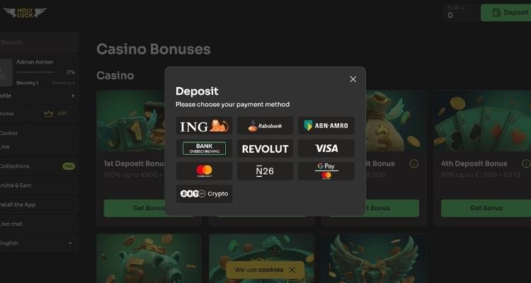Holyluck casino geld storten
