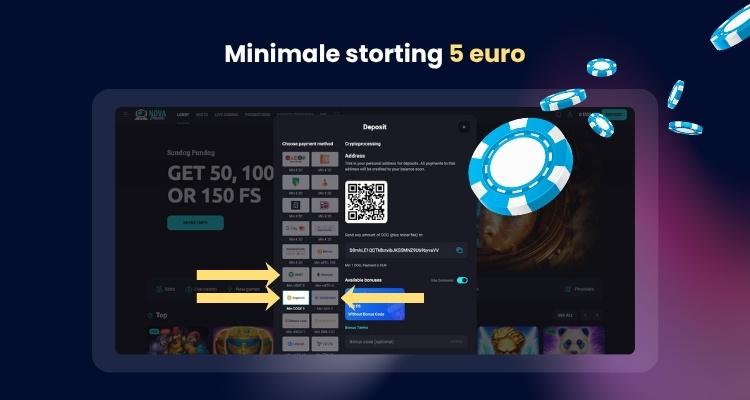 Minimale storting 5 euro