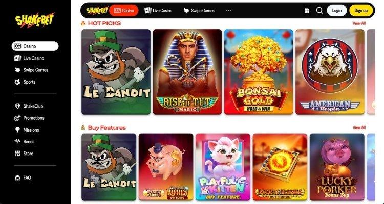 Shakebet online casino spellen