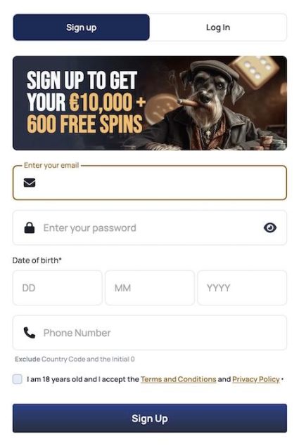 SpinDog casino registratie
