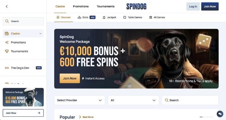 SpinDog casino online