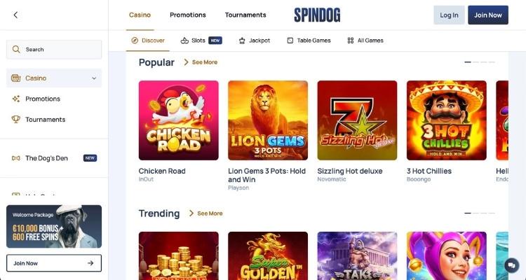 SpinDog casino spellen