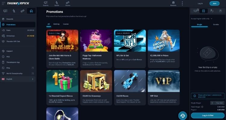 Thunderpick online casino bonussen