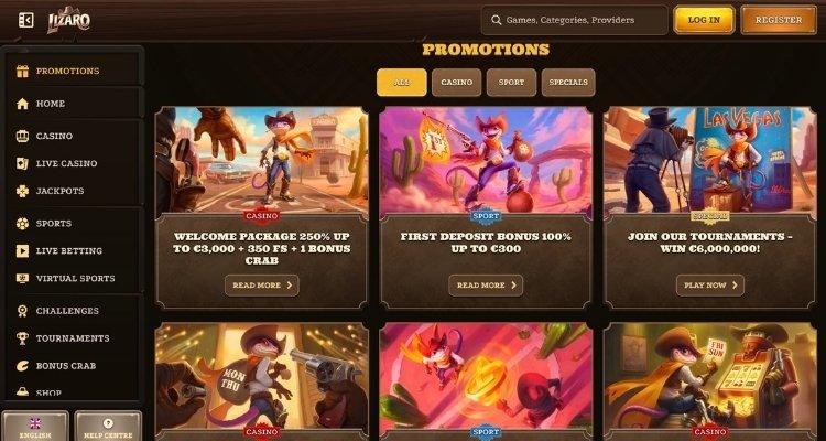 Lizaro casino bonussen