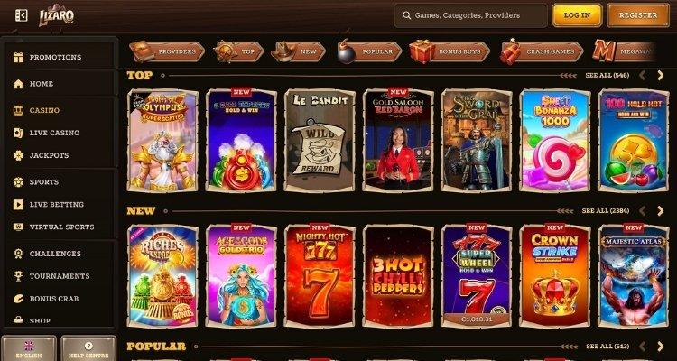 Lizaro casino spellen