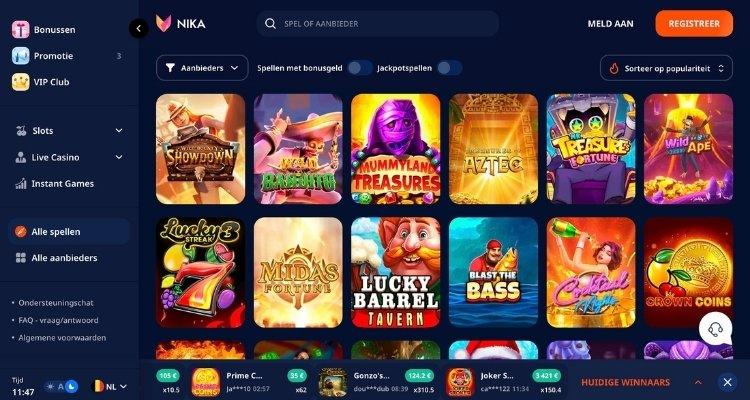 NIKA casino spellen