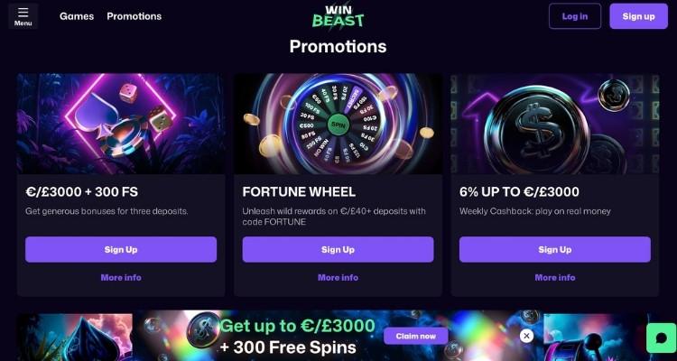 WinBeast casino bonussen