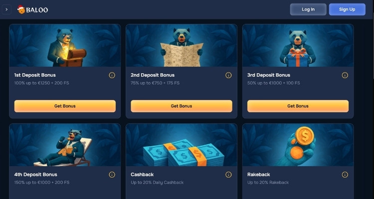 Baloo.bet casino bonussen