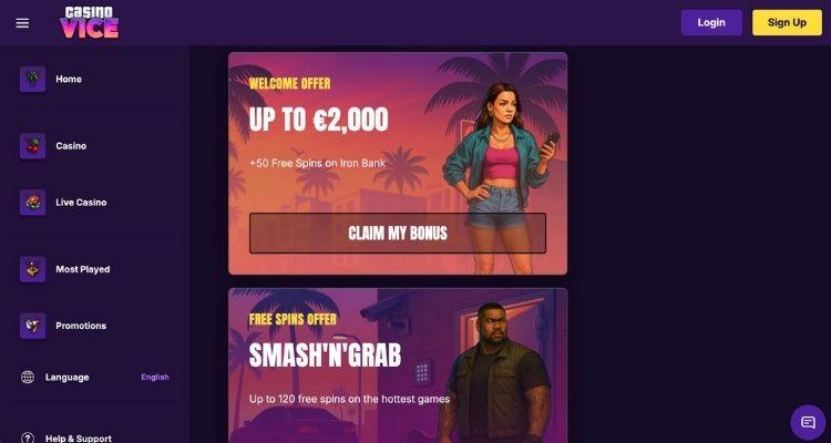 CasinoVice casino bonussen