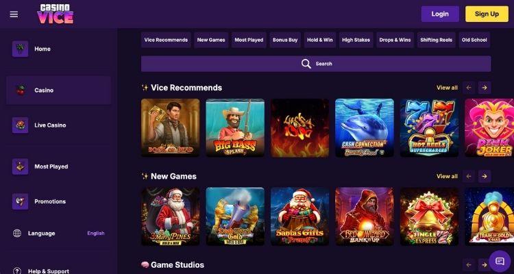 CasinoVice casino spellen