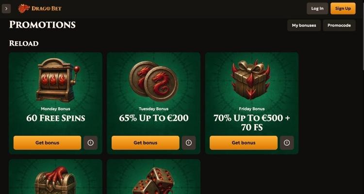 Drago Bet casino bonussen