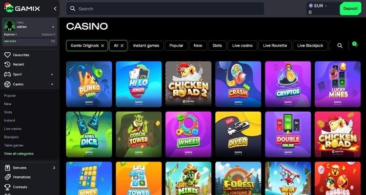 Gamix casino spellen