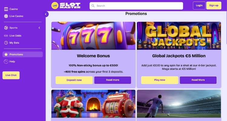 Slotmaster casino bonussen