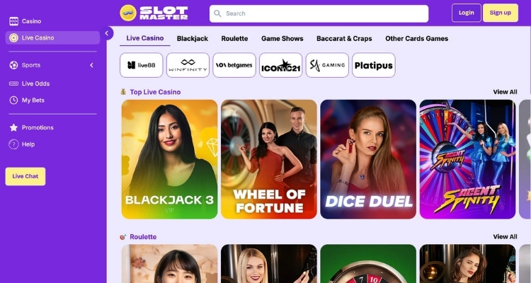 Slotmaster live casino
