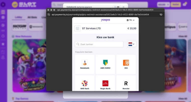 Slotmaster storting Nederlandse bank