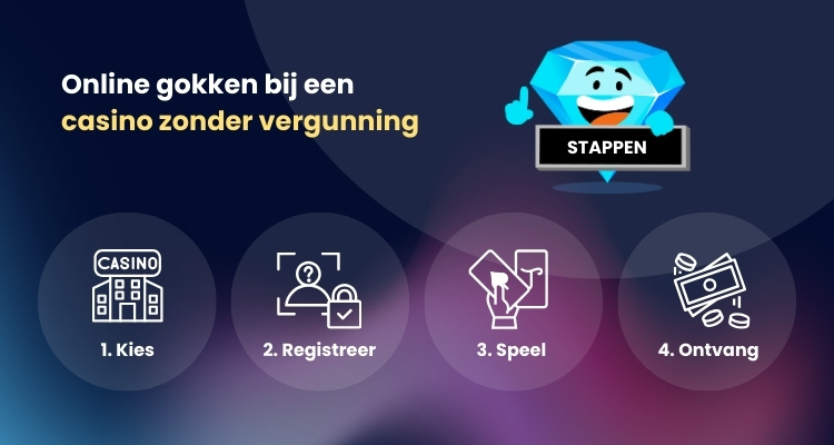 Stappen spelen casino zonder vergunning