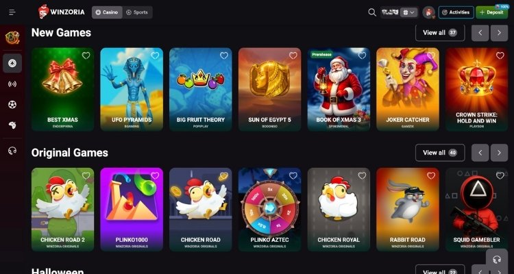 Winzoria casino spellen