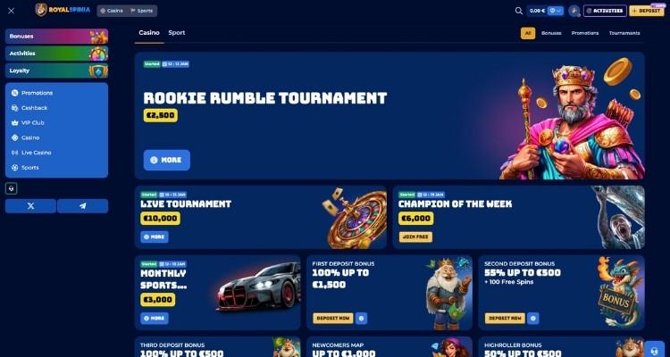 Royalspinia casino bonussen