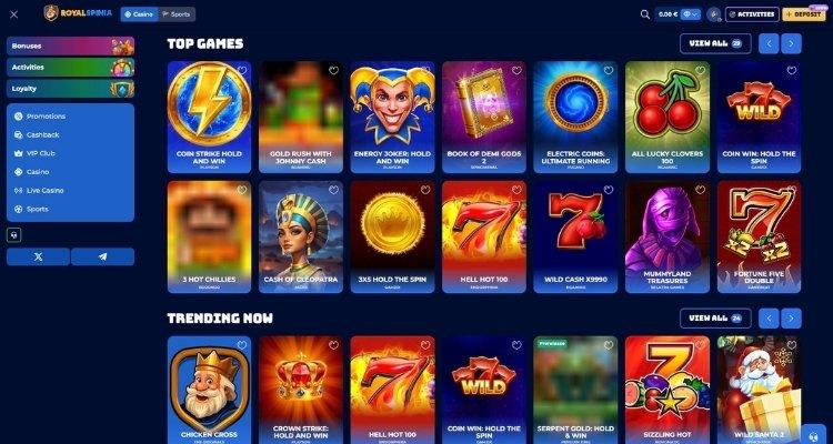 Royalspinia casino spellen