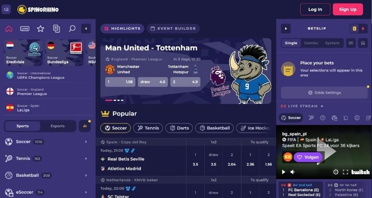 Spinorhino sportsbook