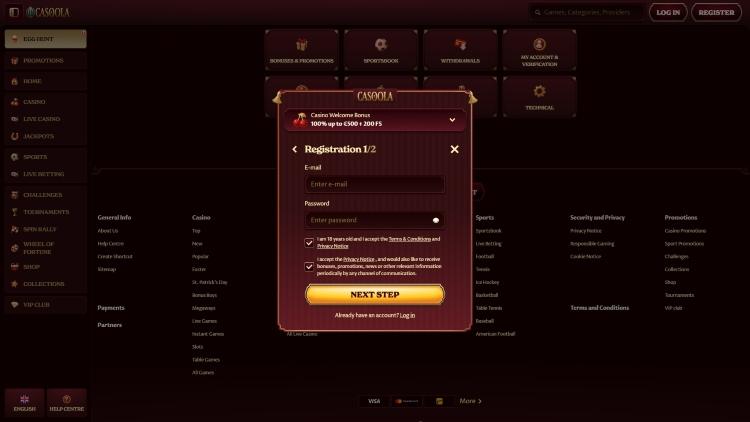 casoola casino registreren