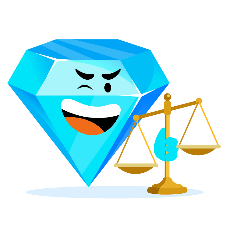 Benny Blingo CasinoVergelijker mascotte met een weegschaal