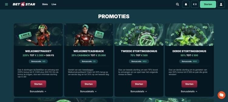 bet4star casino bonussen