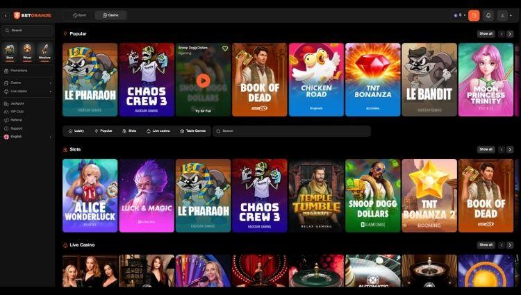 homepage betoranje casino
