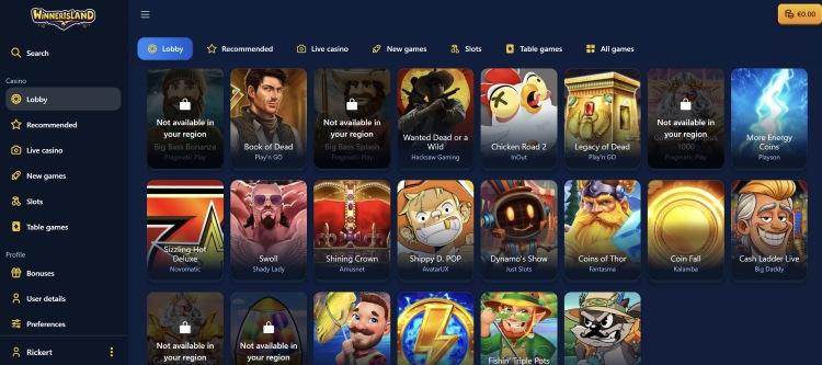 winnerisland casino spellen