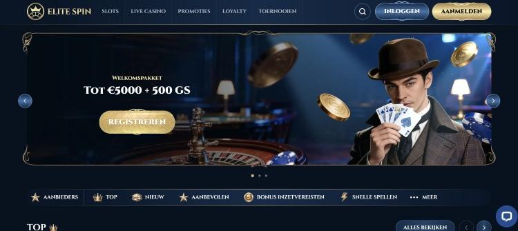 elitespin casino homepage