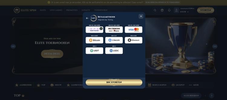 elitespin casino storten