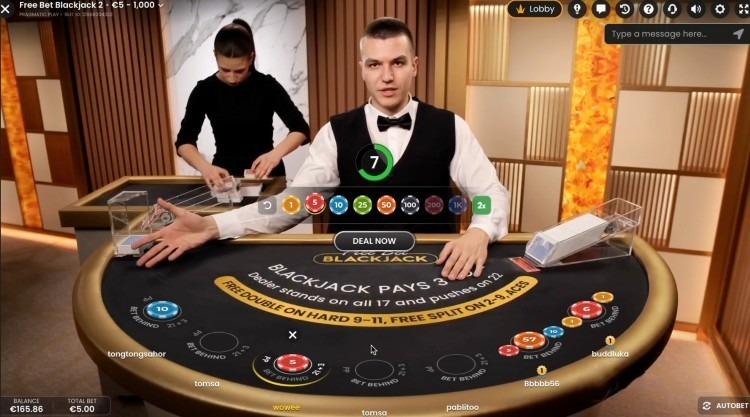 free bet blackjack pragmatic play