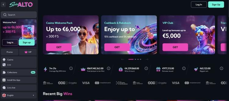 spinalto casino homepage