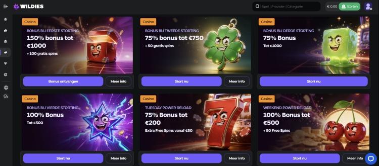 wildies casino bonussen
