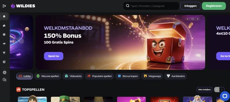 wildies casino homepage
