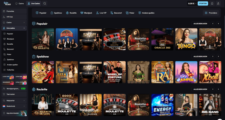 WinPlace live casino