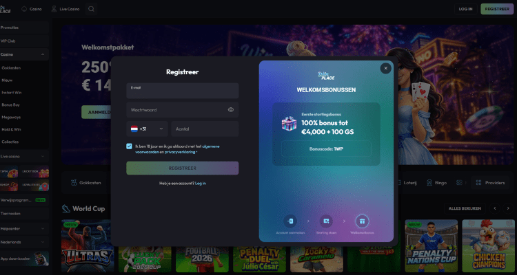 WinPlace registratie