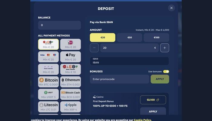 Galleon betaalmethodes iDEAL, Apple Pay en crypto