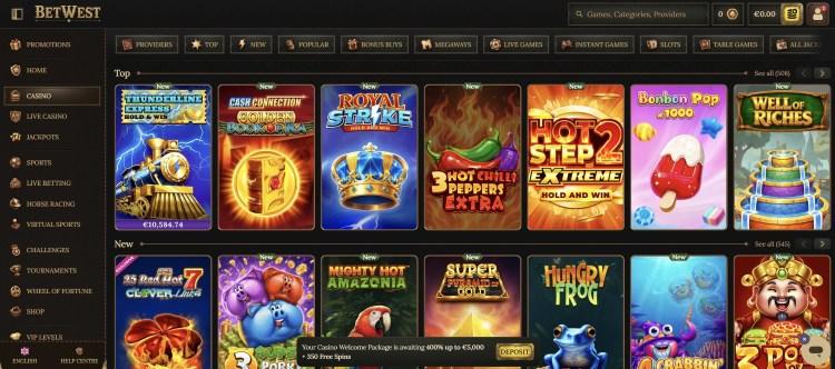 betwest casino spellen