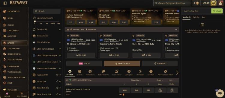 betwest casino sportsbook