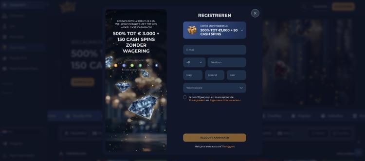crownjewelz casino registreren